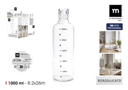La Mediterranea Botella de Agua de Borosilicato 1160ml