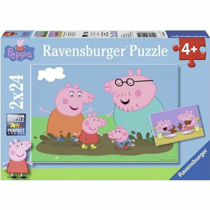 Ravensburger Peppa Pig Puzzle Vida familiar 2x24 piezas Ravensburger Peppa Pig Puzzle Vida familiar 2x24 piezas
