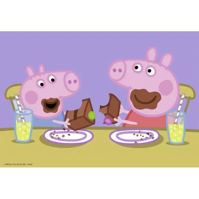 Ravensburger Puzzle Vida Familiar Peppa Pig 2x24 piezas para niños