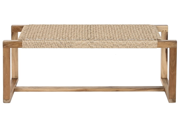 DKD Home Decor Descalzadora Teca Fibra Marrón DKD Home Decor Descalzadora Teca Fibra Marrón