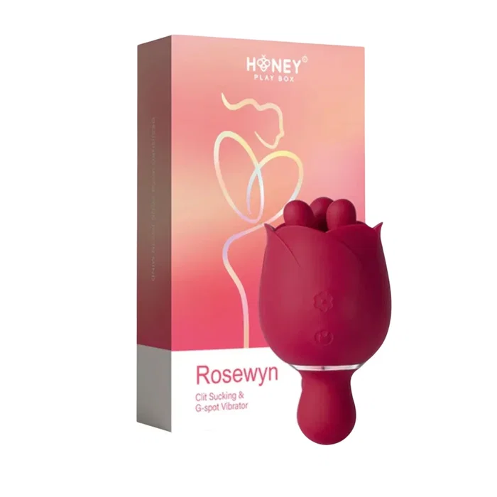 Honey Play Box Rosewyn Vibrador y Estimulador de Precisión 2 en 1, Rojo