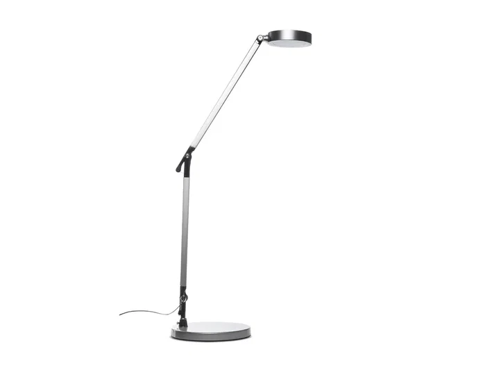Maul Lámpara de escritorio LED con doble brazo articulado y regulable en color plata