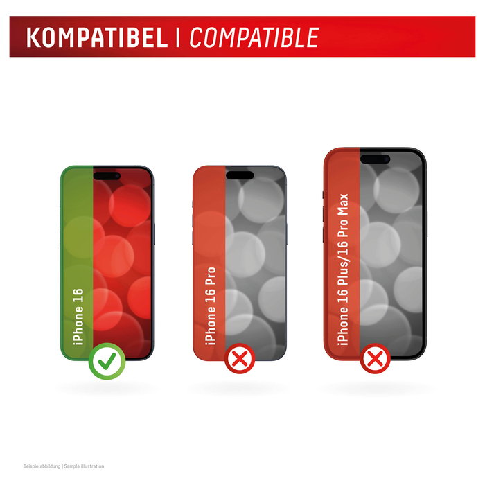 Displex Protector de Pantalla Premium de Vidrio Templado 10H Anti-Huellas para iPhone 16 - Transparente, Aplicación Fácil, Incluye Kit
