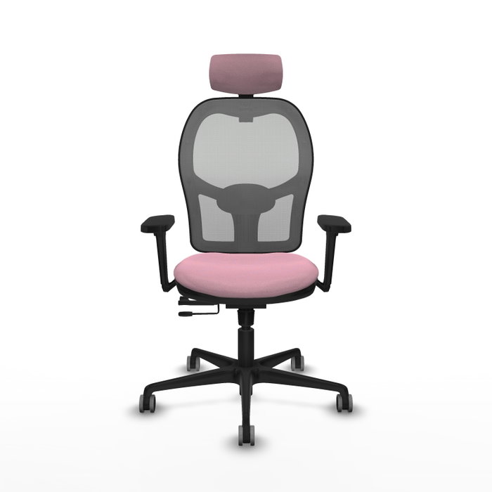 PIQUERAS Y CRESPO Silla de oficina Jorquera con mecanismo Sincro/Traslack, Rosa y Gris PIQUERAS Y CRESPO Silla de oficina Jorquera con mecanismo Sincro/Traslack, Rosa y Gris