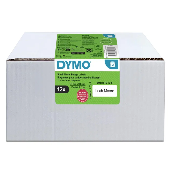 Dymo Etiquetas LabelWriter 89x41mm - Pack de 12 Rollos (3600 etiquetas) Dymo Etiquetas LabelWriter 89x41mm - Pack de 12 Rollos (3600 etiquetas)