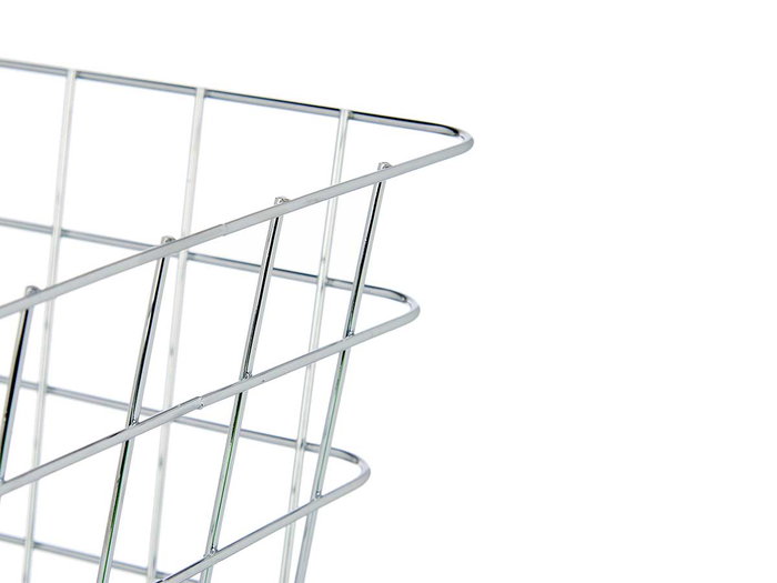 Kinvara Cesta Metal Cromada Rectangular Med 31x14x21cm Plata (Set de 6)