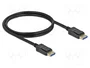 DeLOCK Cable DisplayPort 10K 2.0 de 1 m, 54 Gbps, Negro