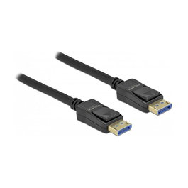 DeLOCK Cable DisplayPort 2.0 10K 60 Hz 54 Gbps 1 m 10240x4320, Macho a Macho, 28 AWG, Blindaje Triple, Negro