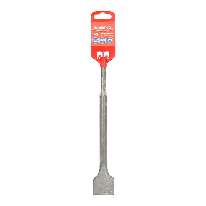 Workpro Cincel plano para martillo SDS-plus, 40 x 14 x 250 mm