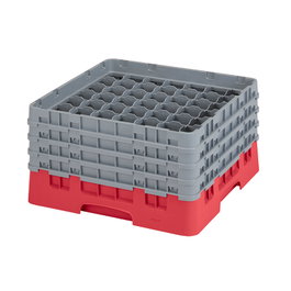 CAMBRO Cesta de lavado 49 compartimentos Rojo