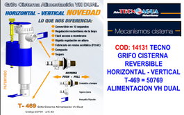 TECNO Grifo Cisterna T-469 Reversible con Alimentación Dual VH 50769