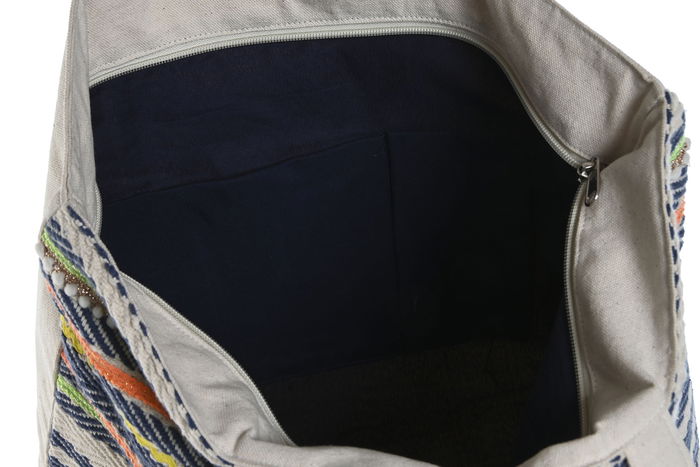 DKD Home Decor Bolso Atlantico Lima 45 x 70 x 9 cm Multicolor Algodon y Poliester