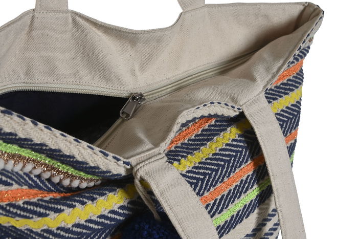 DKD Home Decor Bolso Atlantico Lima 45 x 70 x 9 cm Multicolor Algodon y Poliester