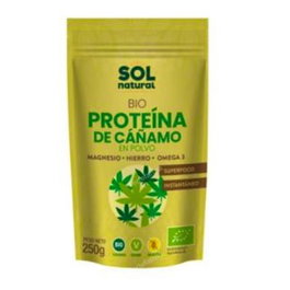 SOLNATURAL Proteína de Cáñamo 250Gr. Bio Vegan Sin Gluten Aporte Hierro Magnesio Omega 3