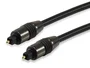 Equip 147922 Cable de audio digital óptico Toslink, 3 metros, Conectores macho rectos chapados en oro, Negro