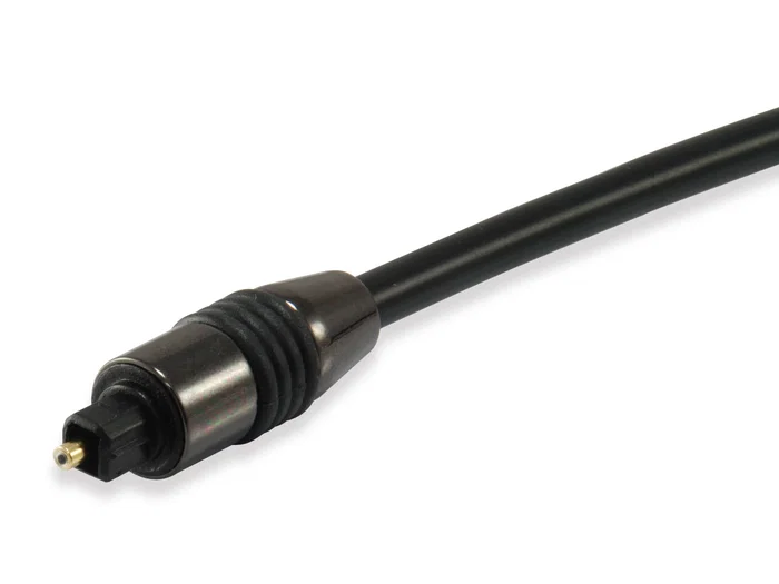 Equip 147922 Cable de audio digital óptico Toslink, 3 metros, Conectores macho rectos chapados en oro, Negro