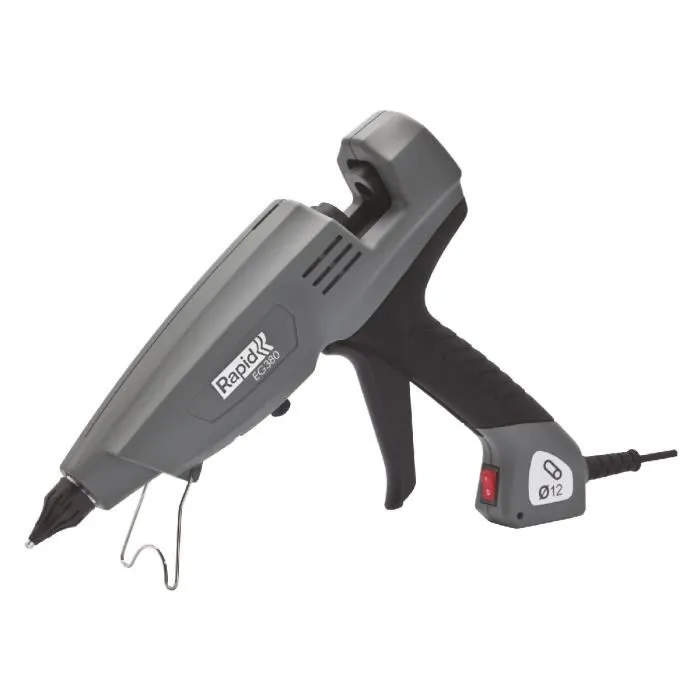 Rapid Agraf Pistola de Encolado Industrial PRO EG380, Alto Rendimiento 2200 g/h, Control de Temperatura Regulable, Uso Profesional y Bricolaje Intensivo
