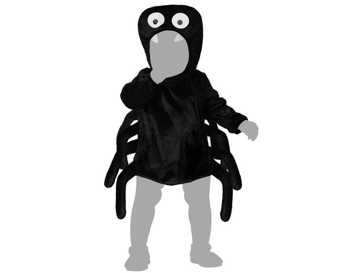Atosa Disfraz de Araña Negra Bebé con Capucha y Patas Laterales Atosa Disfraz de Araña Negra Bebé con Capucha y Patas Laterales