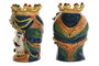 DKD Home Decor Macetero Mediterraneo Sicilia 2024 Verde Multicolor 20 x 29 x 20 cm (2 Unidades)