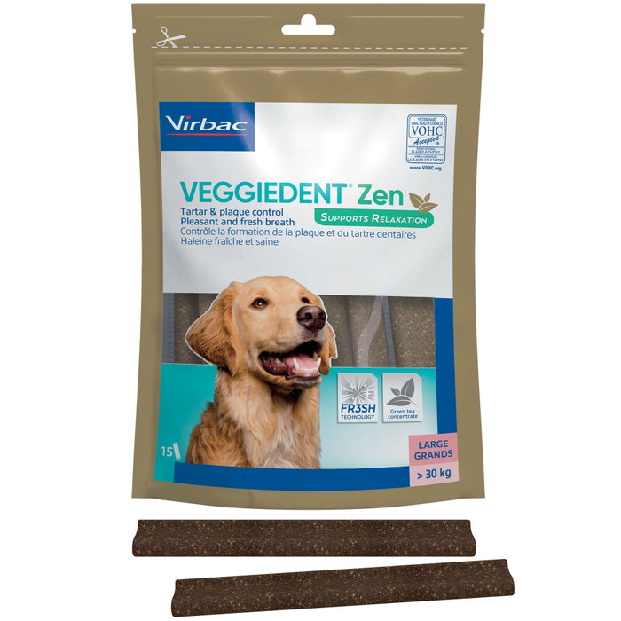 Virbac Veggiedent Zen L para perros >30 kg (15 unidades)