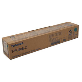 Toshiba Toner T-FC50EC Cyan - Tóner original para impresoras Toshiba eStudio (Referencia: 6AJ00000113)