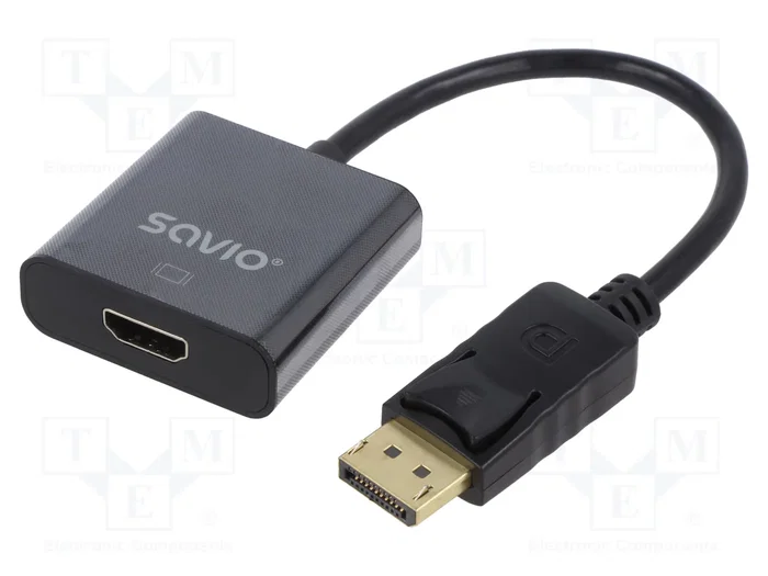 SAVIO Adaptador DisplayPort a HDMI CL-55 Negro SAVIO Adaptador DisplayPort a HDMI CL-55 Negro