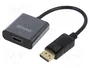 SAVIO Adaptador DisplayPort a HDMI CL-55 Negro
