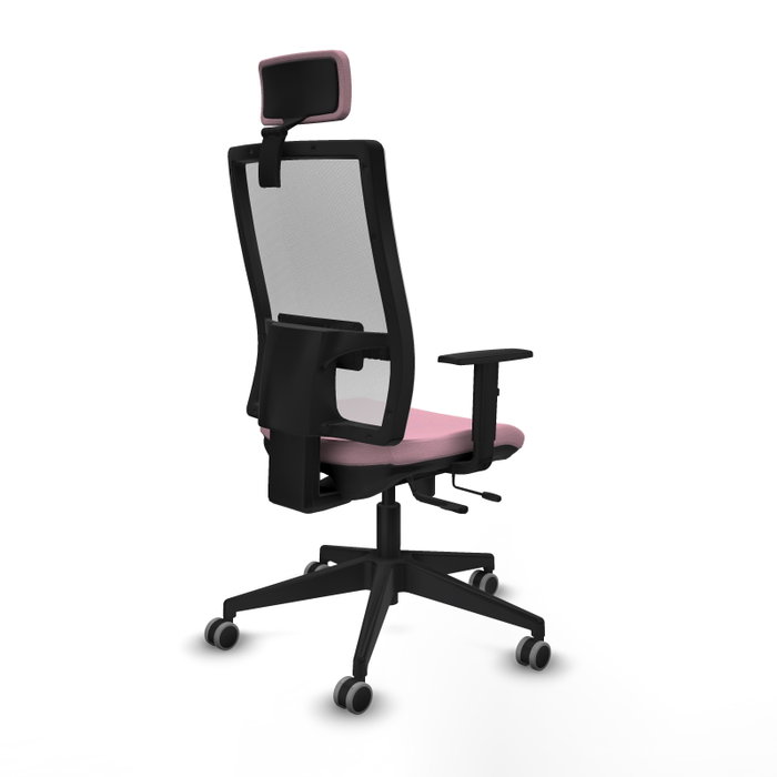 PIQUERAS Y CRESPO Silla de oficina Horna Rosa y Blanco