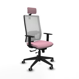 PIQUERAS Y CRESPO Silla de oficina Horna Rosa y Blanco