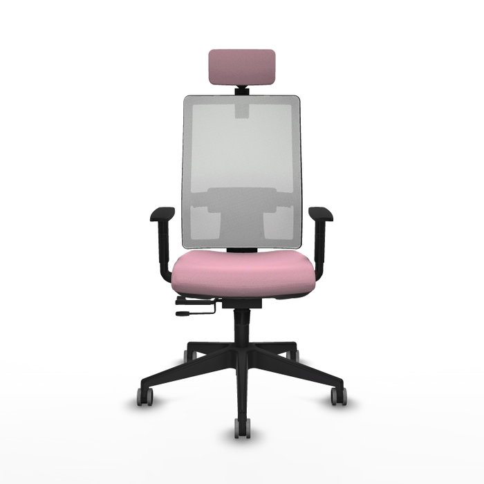 PIQUERAS Y CRESPO Silla de oficina Horna Rosa y Blanco