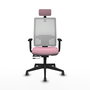 PIQUERAS Y CRESPO Silla de oficina Horna Rosa y Blanco