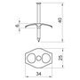OBO Bettermann Nagel-Fix 3x40mm 2222833 Transparente