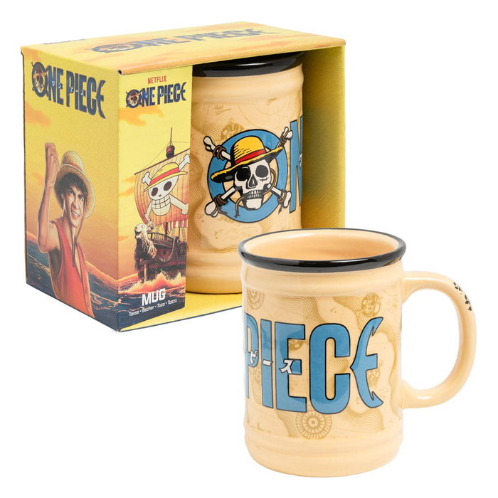 Paladone Products Taza One Piece Shaped Jolly Roger con capacidad de 330 ml Paladone Products Taza One Piece Shaped Jolly Roger con capacidad de 330 ml