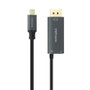Nanocable Conversor USB-C a DisplayPort 8K con USB-C PD 100W, 1.8 m, Negro