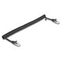 DeLOCK Cable de red RJ45 Cat.5e en espiral de 1 m, Negro