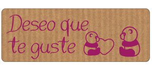 Etiquetas Regalo Adh. Rollo 300 Uds. 50X18 Deseo Que Te Guste Kraft Panda Etiquetas Regalo Adh. Rollo 300 Uds. 50X18 Deseo Que Te Guste Kraft Panda