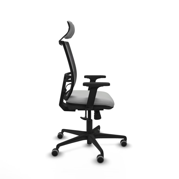 PIQUERAS Y CRESPO Silla de oficina Yunquera con mecanismo Sincro, Gris claro y Negro PIQUERAS Y CRESPO Silla de oficina Yunquera con mecanismo Sincro, Gris claro y Negro