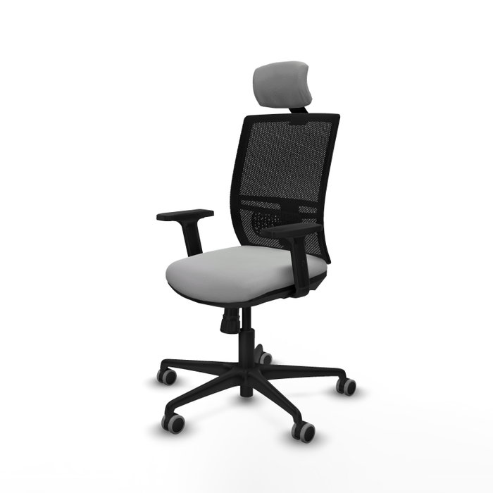 PIQUERAS Y CRESPO Silla de oficina Yunquera con mecanismo Sincro, Gris claro y Negro PIQUERAS Y CRESPO Silla de oficina Yunquera con mecanismo Sincro, Gris claro y Negro