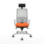 PIQUERAS Y CRESPO Silla de oficina Horna Naranja y Blanco