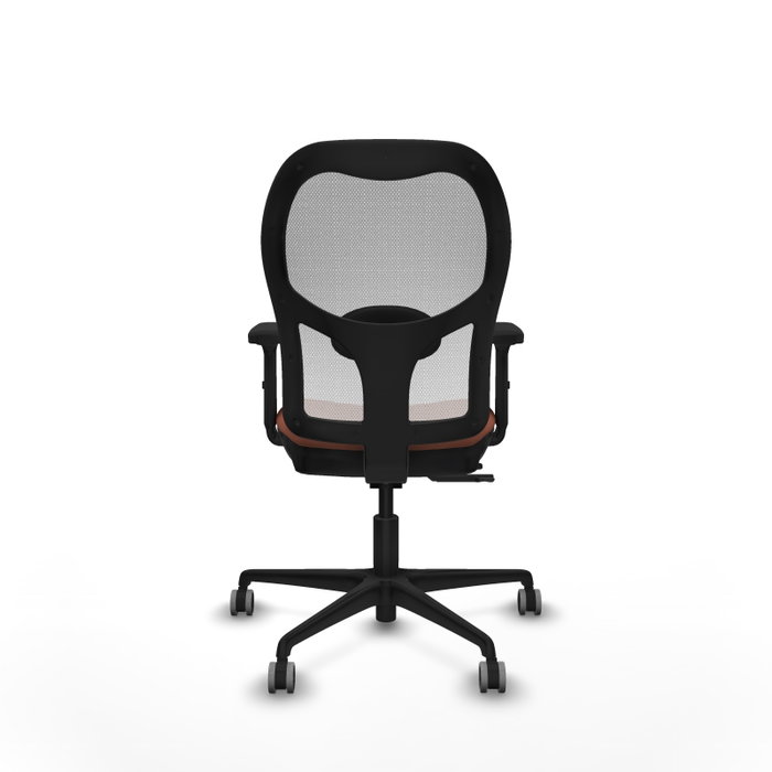 PIQUERAS Y CRESPO Silla de oficina Jorquera con mecanismo Sincro/Traslack, Marrón y Blanco