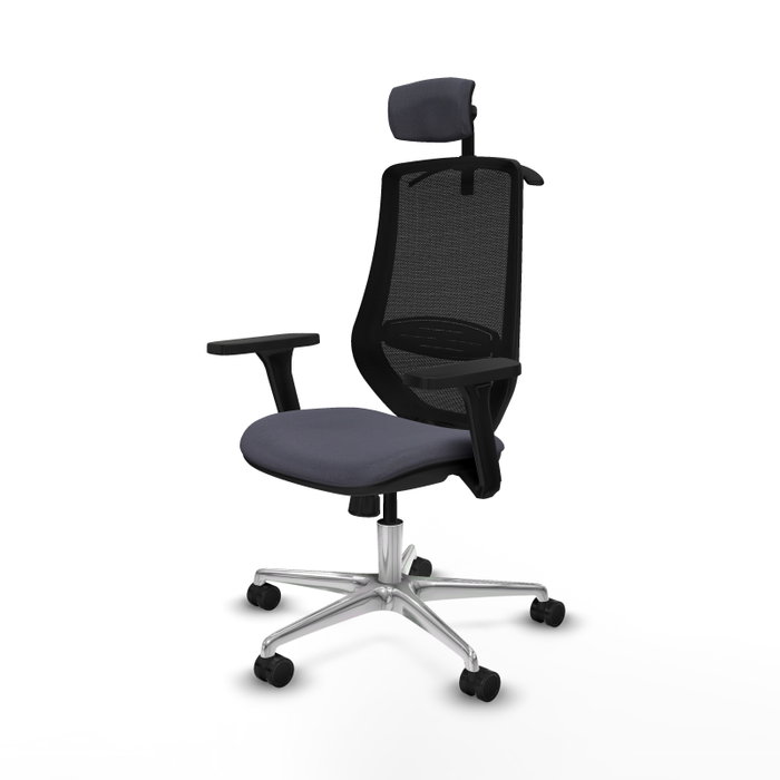 PIQUERAS Y CRESPO Silla de oficina Mardos con Mecanismo Sincro, Gris oscuro y Negro PIQUERAS Y CRESPO Silla de oficina Mardos con Mecanismo Sincro, Gris oscuro y Negro