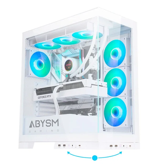 Abysm Danube Sava H500 Caja torre blanca ATX, ITX, Micro ATX