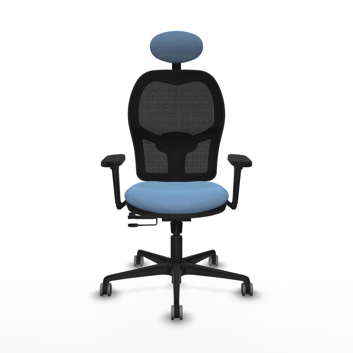 PIQUERAS Y CRESPO Silla de oficina Jorquera con mecanismo Sincro/Traslack Azul cielo y Negro PIQUERAS Y CRESPO Silla de oficina Jorquera con mecanismo Sincro/Traslack Azul cielo y Negro
