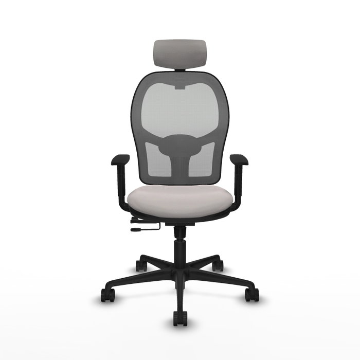 PIQUERAS Y CRESPO Silla de oficina Jorquera con mecanismo Sincro/Traslack, Blanco y Gris PIQUERAS Y CRESPO Silla de oficina Jorquera con mecanismo Sincro/Traslack, Blanco y Gris