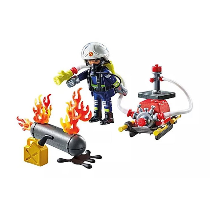 Playmobil Bombero con Bomba de Agua Action Heroes 71826