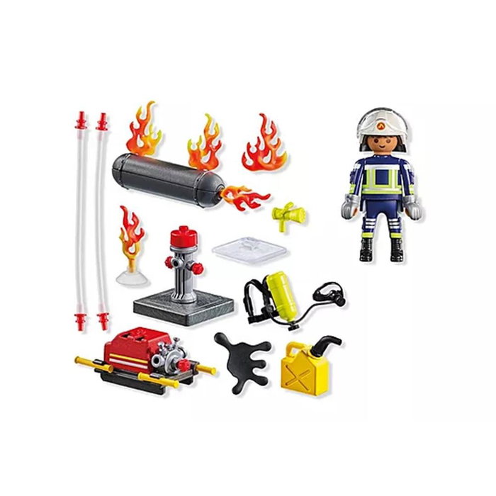 Playmobil Bombero con Bomba de Agua Action Heroes 71826