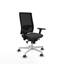 PIQUERAS Y CRESPO Silla de oficina Horna con mecanismo Sincro, Gris oscuro y Negro