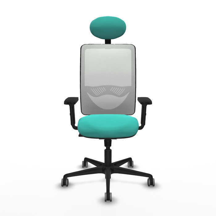 PIQUERAS Y CRESPO Silla de oficina Zulema con mecanismo Sincro, Turquesa y Blanco PIQUERAS Y CRESPO Silla de oficina Zulema con mecanismo Sincro, Turquesa y Blanco