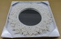 DKD Home Decor Espejo Boho Blanco Cristal Macrame 40 x 40 x 2 cm (2 Unidades)