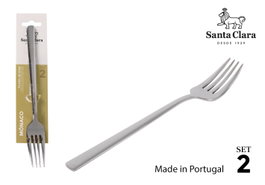 Santa Clara Set de 2 Tenedores de Mesa Monaco, 12 Unidades